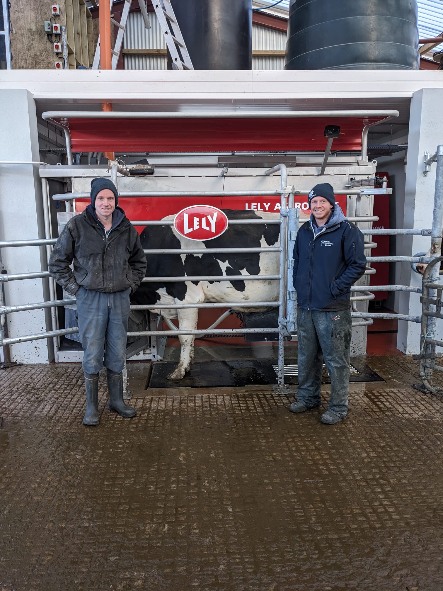 Farmer with a Pre-Owned Lely milking robot